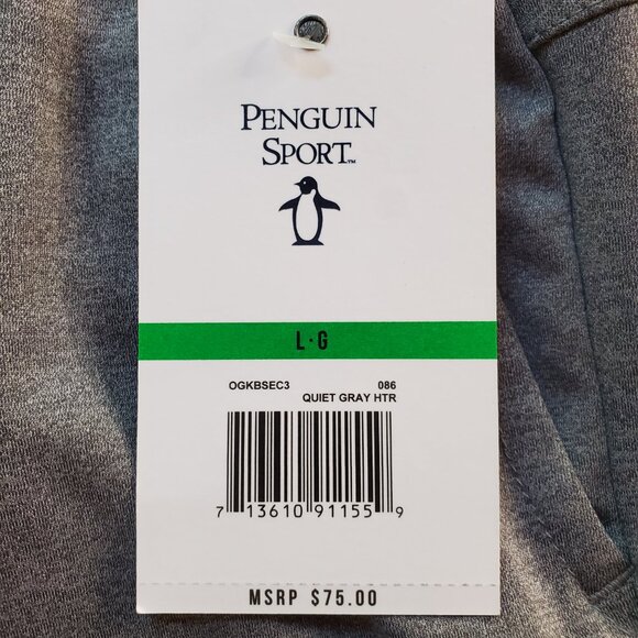 NWT PENGUIN SPORT SZ L Men's Gray Midweight Knit Jogger Pants - Picture 9 of 10